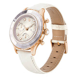 Buy Shop Swarovski Octea Chrono Crystals White Dial White Leather Strap Watch for Women - 5671150 USA Online