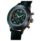 Buy Shop Swarovski Octea Chrono Green Dial Green Leather Strap Watch for Women - 5672931 USA Online