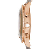 Buy Shop Swarovski Octea Chrono Grey Dial Grey Leather Strap Watch for Women - 5671153 USA Online
