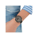 Buy Shop Swarovski Octea Lux Black Dial Black Leather Strap Watch for Women - 5414410 USA Online