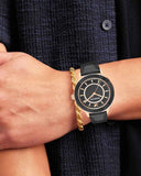 Buy Shop Swarovski Octea Lux Black Dial Black Leather Strap Watch for Women - 5414410 USA Online