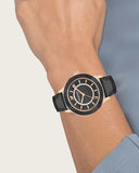 Buy Shop Swarovski Octea Lux Black Dial Black Leather Strap Watch for Women - 5414410 USA Online