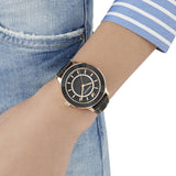 Buy Shop Swarovski Octea Lux Black Dial Black Leather Strap Watch for Women - 5414410 USA Online