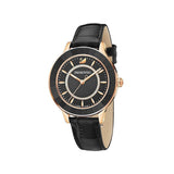 Buy Shop Swarovski Octea Lux Black Dial Black Leather Strap Watch for Women - 5414410 USA Online