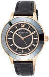 Buy Shop Swarovski Octea Lux Black Dial Black Leather Strap Watch for Women - 5414410 USA Online