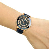 Buy Shop Swarovski Octea Lux Blue Dial Blue Leather Strap Watch for Women - 5414413 USA Online