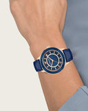 Buy Shop Swarovski Octea Lux Blue Dial Blue Leather Strap Watch for Women - 5414413 USA Online
