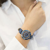 Buy Shop Swarovski Octea Lux Blue Dial Blue Leather Strap Watch for Women - 5414413 USA Online