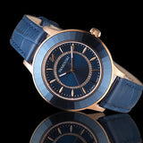 Buy Shop Swarovski Octea Lux Blue Dial Blue Leather Strap Watch for Women - 5414413 USA Online