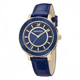 Buy Shop Swarovski Octea Lux Blue Dial Blue Leather Strap Watch for Women - 5414413 USA Online