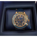 Buy Shop Swarovski Octea Lux Chrono Blue Dial Blue Leather Strap Watch for Women - 5563480 USA Online