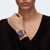 Buy Shop Swarovski Octea Lux Chrono Blue Dial Blue Leather Strap Watch for Women - 5563480 USA Online
