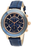 Buy Shop Swarovski Octea Lux Chrono Blue Dial Blue Leather Strap Watch for Women - 5563480 USA Online
