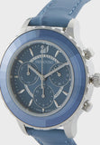 Buy Shop Swarovski Octea Lux Chrono Blue Dial Blue Leather Strap Watch for Women - 5580600 USA Online