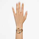 Buy Shop Swarovski Octea Lux Chrono Brown Gold Dial Brown Leather Strap Watch for Women - 5632260 USA Online