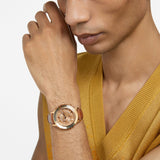 Buy Shop Swarovski Octea Lux Chrono Brown Gold Dial Brown Leather Strap Watch for Women - 5632260 USA Online