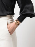 Buy Shop Swarovski Octea Lux Chrono Brown Gold Dial Brown Leather Strap Watch for Women - 5632260 USA Online