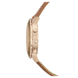 Buy Shop Swarovski Octea Lux Chrono Brown Gold Dial Brown Leather Strap Watch for Women - 5632260 USA Online