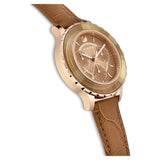 Buy Shop Swarovski Octea Lux Chrono Brown Gold Dial Brown Leather Strap Watch for Women - 5632260 USA Online