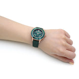 Buy Shop Swarovski Octea Lux Chrono Emerald Green Dial Green Leather Strap Watch for Women - 5452498 USA Online