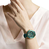 Buy Shop Swarovski Octea Lux Chrono Emerald Green Dial Green Leather Strap Watch for Women - 5452498 USA Online