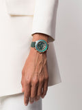 Buy Shop Swarovski Octea Lux Chrono Emerald Green Dial Green Leather Strap Watch for Women - 5452498 USA Online