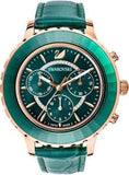 Buy Shop Swarovski Octea Lux Chrono Emerald Green Dial Green Leather Strap Watch for Women - 5452498 USA Online