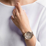 Buy Shop Swarovski Octea Lux Chrono Grey Dial Grey Leather Strap Watch for Women - 5452495 USA Online