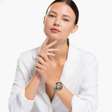 Buy Shop Swarovski Octea Lux Chrono Grey Dial Grey Leather Strap Watch for Women - 5452495 USA Online