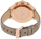 Buy Shop Swarovski Octea Lux Chrono Grey Dial Grey Leather Strap Watch for Women - 5452495 USA Online