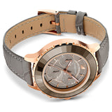 Buy Shop Swarovski Octea Lux Chrono Grey Dial Grey Leather Strap Watch for Women - 5452495 USA Online