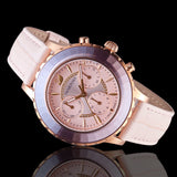 Buy Shop Swarovski Octea Lux Chrono Pink Dial Pink Leather Strap Watch for Women - 5452501 USA Online