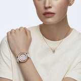 Buy Shop Swarovski Octea Lux Chrono Pink Dial Pink Leather Strap Watch for Women - 5452501 USA Online