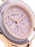 Buy Shop Swarovski Octea Lux Chrono Pink Dial Pink Leather Strap Watch for Women - 5452501 USA Online