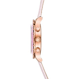 Buy Shop Swarovski Octea Lux Chrono Pink Dial Pink Leather Strap Watch for Women - 5452501 USA Online