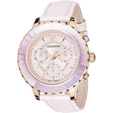 Buy Shop Swarovski Octea Lux Chrono Pink Dial Pink Leather Strap Watch for Women - 5452501 USA Online