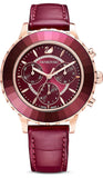 Buy Shop Swarovski Octea Lux Chrono Red Dial Red Leather Strap Watch for Women - 5547642 USA Online