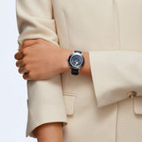 Buy Shop Swarovski Octea Lux Moon Crystal Blue Dial Blue Leather Strap Watch for Women - 5516305 USA Online