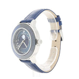 Buy Shop Swarovski Octea Lux Moon Crystal Blue Dial Blue Leather Strap Watch for Women - 5516305 USA Online