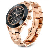Buy Shop Swarovski Octea Lux Sport Chronograph Black Dial Rose Gold Steel Strap Watch for Women - 5610478 USA Online