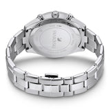 Buy Shop Swarovski Octea Lux Sport Chronograph Black Dial Silver Steel Strap Watch for Women - 5610520 USA Online