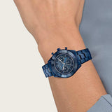 Buy Shop Swarovski Octea Lux Sport Chronograph Blue Dial Blue Steel Strap Watch for Women - 5610475 USA Online