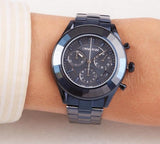 Buy Shop Swarovski Octea Lux Sport Chronograph Blue Dial Blue Steel Strap Watch for Women - 5610475 USA Online