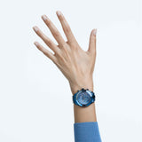 Buy Shop Swarovski Octea Lux Sport Chronograph Blue Dial Blue Steel Strap Watch for Women - 5610475 USA Online