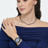 Buy Shop Swarovski Octea Lux Sport Chronograph Blue Dial Blue Steel Strap Watch for Women - 5610475 USA Online