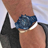 Buy Shop Swarovski Octea Lux Sport Chronograph Blue Dial Blue Steel Strap Watch for Women - 5610475 USA Online