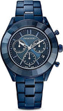 Buy Shop Swarovski Octea Lux Sport Chronograph Blue Dial Blue Steel Strap Watch for Women - 5610475 USA Online
