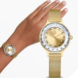 Buy Shop Swarovski Octea Nova Analog Gold Dial Gold Mesh Strap Watch for Women - 5649993 USA Online