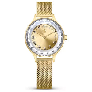 Buy Shop Swarovski Octea Nova Analog Gold Dial Gold Mesh Strap Watch for Women - 5649993 USA Online