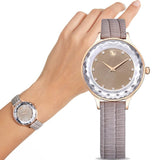 Buy Shop Swarovski Octea Nova Beige Dial Grey Leather Strap Watch for Women - 5649999 USA Online